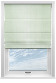 Nautical Stripes, Seagrass - Twist&Fit Roman Blind